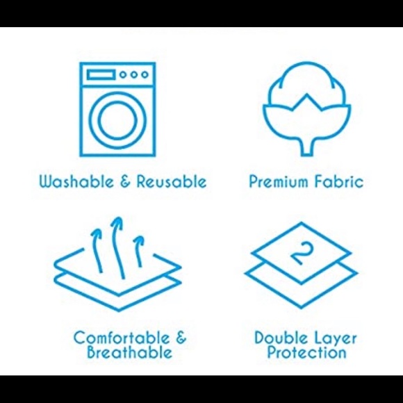 2 Pack: Soft Black Cotton Lined Face Mask - Picture 7 of 7